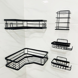 Sea Shark Bathroom Corner Shelf Set Large 3 5 Piece Wall Mounted No Drill <b>Storage</b> Rack For Toilet <b>Shower</b> - Product Image 2