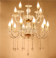 Lustre en acrylique doré scintillant, éclairage de luxe pour décoration de fête de cérémonie de mariage