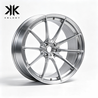Jantes en alliage d'aluminium forgé Hyper Silver neuves 6061 T6 10 branches usinées concaves légères 25 mm 18-22 pouces 5x114.3