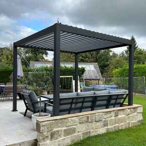 <span class=keywords><strong>Pergola</strong></span> <span class=keywords><strong>2x3</strong></span> 3x3 5x5 4m X 3m 2.5x2.5 Toit à persiennes réglable à cadre en aluminium de taille personnalisée pour tout espace extérieur - Product Image 5