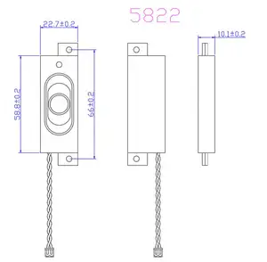 Speaker Laptop 58x22MM, pengeras suara Internal diafragma kertas 4 Ohm 2W untuk Laptop