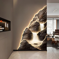 Peinture murale LED Art Déco haut de gamme pour salon, décoration murale 3D de luxe en UV, décoration murale 3D pour la maison