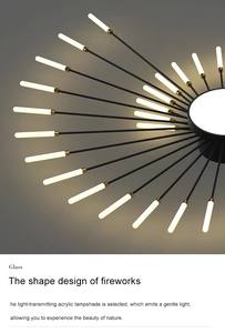 Kreative Feuerwerk-LED-Deckenleuchte für Innenräume, IP44-Schutzklasse, Acryl-Eisen-Basis, Gold/Schwarz, Dimmbar, 2 Jahre Garantie, Heimbeleuchtung - Product Image 6