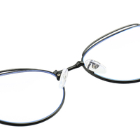 Monture de lunettes anti-lumière bleue œil-de-chat en métal classique et tendance, monture optique unisexe durable à cerclage complet pour adulte