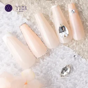 Joyas de uñas populares de gama alta, cristal, arena, Diamante microscópico, cuentas de elfo, diamantes de imitación de uñas claros plateados