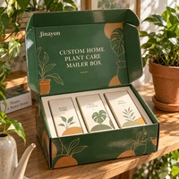 Boîte d'expédition rigide en carton ondulé E-Flute personnalisée pour l'envoi de produits de soin des plantes, emballage pour abonnement