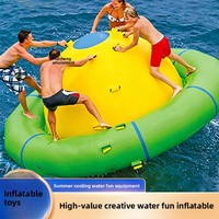 Toboggan aquatique gonflable en forme d'iceberg avec zone de saut gyroscopique, équipement de parc d'attractions, jouet flottant d'extérieur en PVC