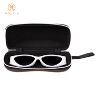 Étui à lunettes à coque rigide antichoc à texture nid d'abeille, boîte de rangement pour lunettes avec fermeture éclair et cordon, portable, 31g