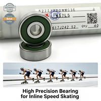 Roulement à billes miniature ABEC-7 haute vitesse 627 2RS 7x22x7mm pour patinage à roulettes de vitesse