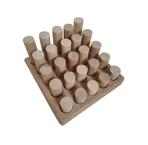 Natürliches unbemaltes Peg Shape Sorter Toys aus Holz