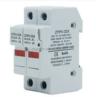 Porte-fusible solaire PV ZYPV-32X avec capacité de rupture élevée DC 1000V 15A-32A 10*38MM en cuivre