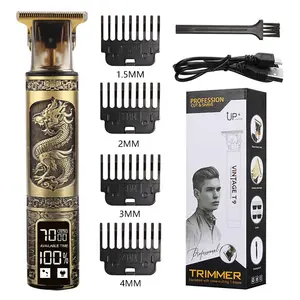 Professionale R Blade Trimmer Haircut Set Cordless T9 tagliacapelli Dragon Buddha USB ricaricabile barbiere taglio di capelli elettrico