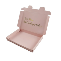 Boîte pliante en carton rose corail avec feuille florale dorée, logo personnalisé, pour parfum, cosmétiques, sérum, emballage cadeau en gros