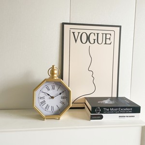Vintage Silent Non-ticking <strong>Desk</strong> Tabletop <strong>Clock</strong>,Retro Home Decor for Living Room Office Decor - Product Image 5