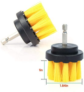 Cepillos de limpieza amarillos de 4 pulgadas, 6 uds., Kit de cepillo de lavado de coches eléctricos, juego de accesorios de cepillo eléctrico para esquinas de suelo de baño, coche de <span class=keywords><strong>cocina</strong></span> - Product Image 2