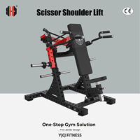 Appareil Commercial de Musculation des Épaules à Ciseaux avec Siège et Dossier Réglables pour Entraînement du Haut du Corps en Salle de Sport Professionnelle
