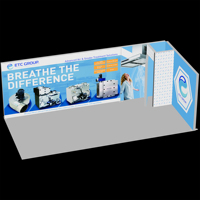 Système mural modulaire polyvalent Tianlang avec panneau graphique lumineux pour stand d'exposition intérieur pour marque
