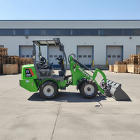NSTAR Mini Wheel Loader Listrik Harga Terjangkau 1000kg/1T Pompa Gear Motor Hidrolik Eaton PLC Bucket 0.45m Garansi 2 Tahun 37kW