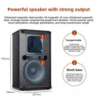 Kit de système audio pour salle de conférence SHILE AV-8820 BX-108 : amplificateur sans fil Bluetooth à gain fixe, enceintes murales pour la maison