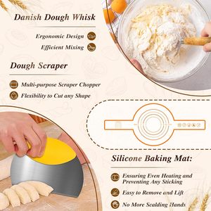 Pro cestini di fermentazione del pane a lievitazione naturale <span class=keywords><strong>con</strong></span> coperchi Set di banchetti a prova di massa per uso di prodotti da forno e ristoranti - Product Image 3