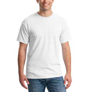T-shirt en coton à col rond et manches courtes pour homme, coupe oversize, en jersey décontracté, infroissable, respirant, avec logo imprimé numériquement sur le devant, rouge long - Product Image 2