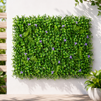 Mur végétal artificiel en plastique anti-UV de haute qualité YM, décoration de fond en herbe verte artificielle pour l'intérieur et l'extérieur