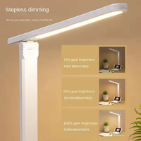 Lampe de bureau LED à brancher, température de couleur unique, lecture, étude, lumière de table pliable, USB