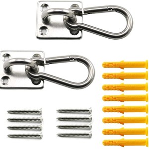 Stainless Steel Square Door Buckle Kit M8 U-Shaped Hook Eye Plate Swing <b>Chair</b> Fixing Plate Padeye Anchor Hardware - Product Image 1
