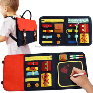 LK Toys Early Educational Toys Kinder Zeichenbrett mit 5 Stiften 1 Radiergummi Busy Board Montessori Spielzeug für Kleinkinder - Product Image 2