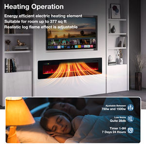 23 इंच होटल सुरक्षा पर्यावरण के अनुकूल दीवार आग जगह फ्रेमलेस इलेक्ट्रिक फायरप्लेस सजावटी दीवार माउंट थोक - Product Image 5