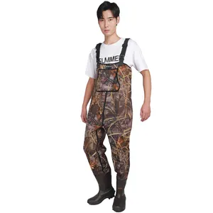 2023 Hot Selling Breathable Keep Warm Hunting Waders Fishing Boots Thicken Camouflage Neoprene Chest Waders
