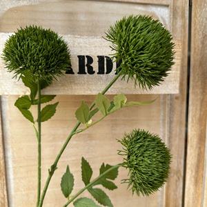 Chrysanthème artificiel en forme de boule de pissenlit <span class=keywords><strong>avec</strong></span> 3 petites têtes sphériques pour arrangement en pot de salon et décoration intérieure - Product Image 2