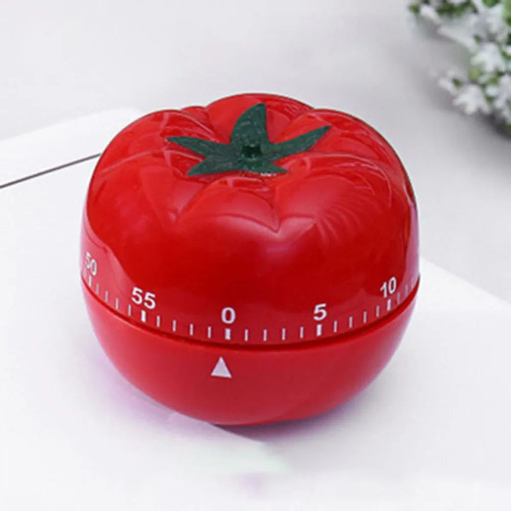 1-60 Minute Tomato Shaped Mini Kitchen Timer Novelty Countdown Reminder Alarm Clock Kitchen Gadgets Accessory for Cooking