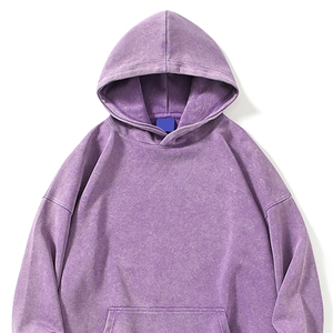 เสื้อฮู้ดดี้ผู้ชายทรงหลวม ผ้าคอตตอนเทอร์รี่ 100% ซักย้อมสีแบบแอซิด แห้งเร็ว ระบายอากาศดี มีตัวเลือกสกรีนโลโก้ สไตล์สปอร์ต สตรีทแวร์ สำหรับฤดูหนาว - Product Image 5