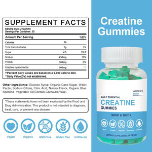 Private Label Preworkout guummy masticare Design libero con creatina monoidrato integratore per adulti uomini e donne - Product Image 2