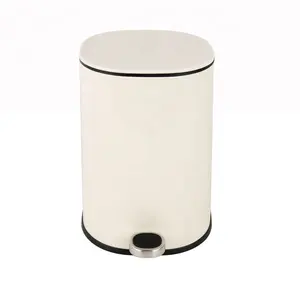 Hot bán hộ gia đình sắt điện lớp phủ đạp bin với mềm đóng cửa Vòng Thùng rác có thể phòng tắm 5L đạp bin - Product Image 1