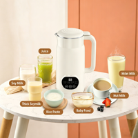 Machine à lait végétal automatique avec 6 lames en acier inoxydable, mixeur intelligent multifonction, machine à lait de soja avec fonction autonettoyante