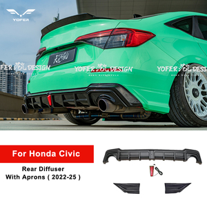 Phụ kiện ngoại thất ô tô độ kiểu dáng 2022-26, ốp cản sau, khuếch tán, cản gió cho Honda Civic 2022 2023 2024 <span class=keywords><strong>2025</strong></span> 2026 - Product Image 2