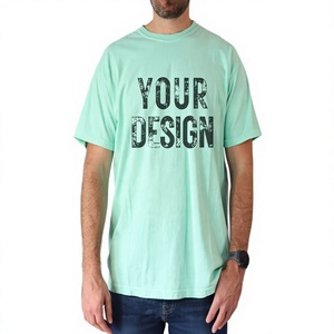 T-shirt pour homme en polyester et coton imprimé sur mesure, manches courtes, col rond, coupe classique, imprimé graphique, haut tendance décontracté - Product Image 6