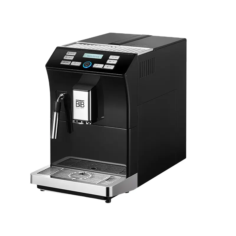 BTB-205 Super Automatic Espresso Machine Bean   Powder with Manual Steam Wand   Touch Screen  Black