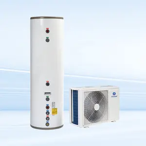 Puremer 3 Kw 5kw Luchtbron 200/300l Split Warmtepomp Boilers Voor Huishoudelijke Vrijstaande Waterketel Met Email Tank