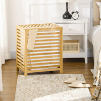 Panier à linge moderne et simple en tissu de bambou écologique, 50*36*60cm, taille personnalisable, avec couvercle, pour vêtements, jouets, serviettes