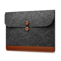 Sac d'ordinateur portable en feutre personnalisé avec logo, étui pour ordinateur portable, pochette en feutre pour ordinateur portable avec porte-accessoires