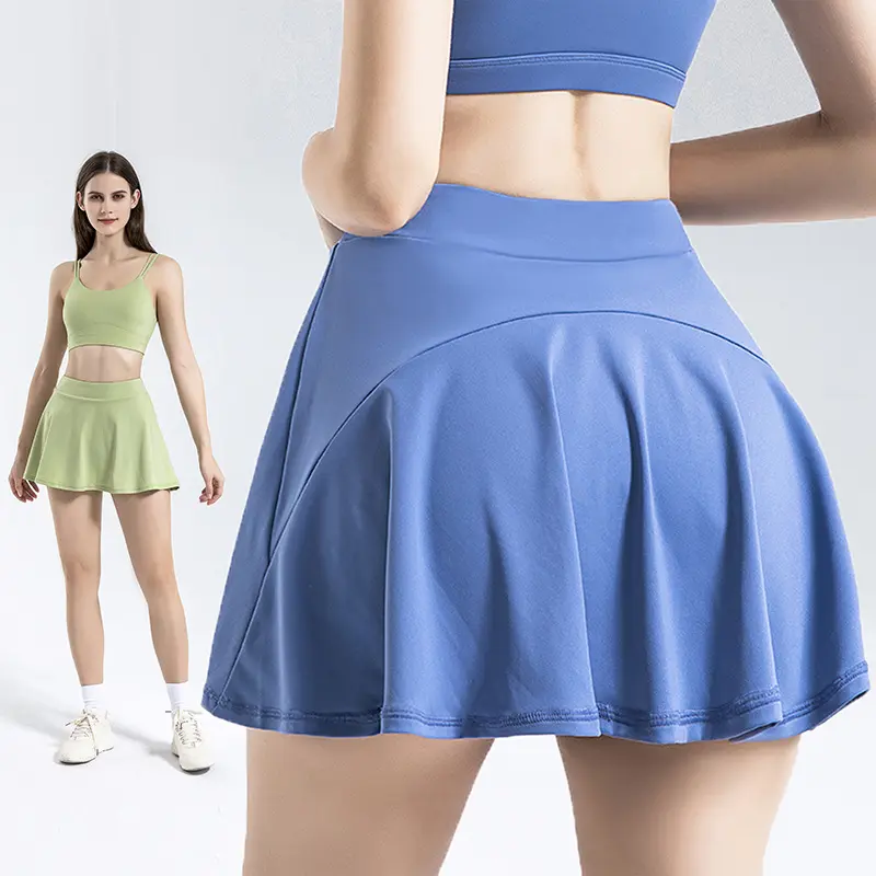 Pleated टेनिस वर्दी स्कर्ट देवियों व्यायाम के लिए एथलेटिक कसरत प्रशिक्षण tracksuit महिलाओं टेनिस पोशाक चीन थोक में किए गए