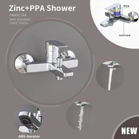 Meilleur prix, robinet de douche mural facile à nettoyer, en zinc + PPA, ensemble de robinetterie pour salle de bain