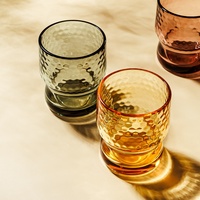 Lot de gobelets en verre empilables alvéolés colorés, porte-bougies pour détaillants, hôtels et cadeaux