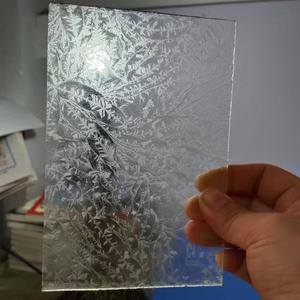 Lámina de Vidrio Esmerilado Sólido Ondulado Incoloro de 3mm, Alta Transmitancia de Luz, Estilo Europeo, para Artesanía con Estaño, Catedral, Pared Cortina - Product Image 1