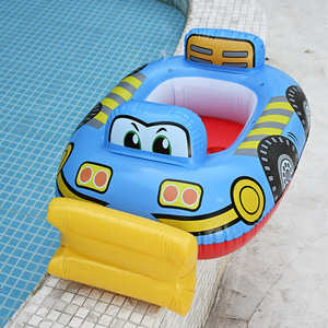 TANYOZHE Bouée <span class=keywords><strong>de</strong></span> bain gonflable pour bébé en forme <span class=keywords><strong>de</strong></span> voiture 60x45cm, design <span class=keywords><strong>de</strong></span> dessin animé pour enfants, jeu <span class=keywords><strong>de</strong></span> piscine - Product Image 1