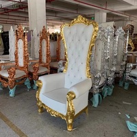 Vente en gros Siège d'amant de luxe Canapé trône royal en velours Cuir synthétique Événements de mariage Banquets Hôtels Bars Chaises d'hôtel en usine