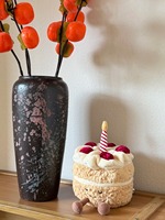   Jouet en peluche gâteau aux fraises très populaire, cadeau d'anniversaire, en tissu super doux, rembourré en coton PP, jouet pour enfants